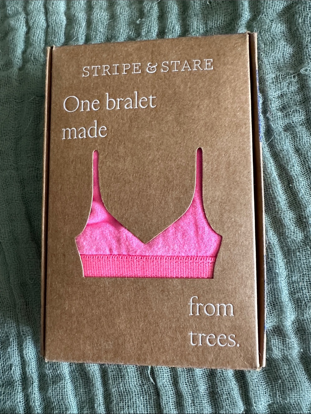Stripe & Stare bralette hot pink NIB size x-large